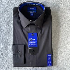 Men’s Slim Fit Black Long Sleeve Shirt